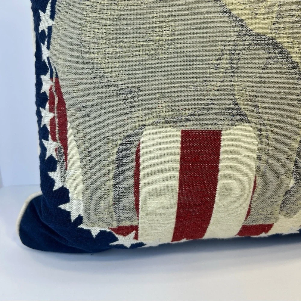 Republican Elephant 14  x14  x 4  Pillow by Riverdale Red White And Blue Stars
